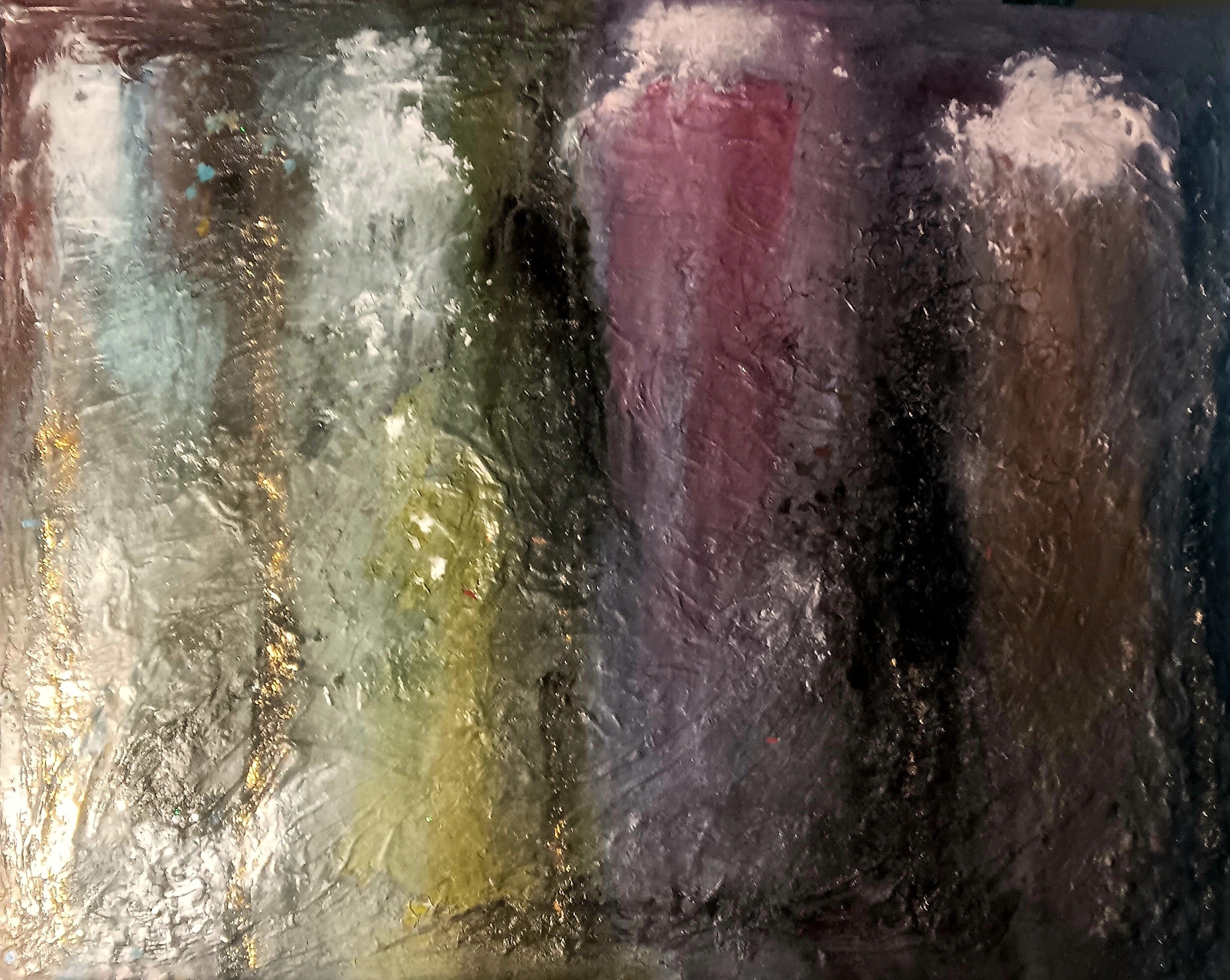 Original acrylic painting by Bonnie impasto abstract 23x30