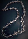 Necklace lucite crystal cut large beaded necklace