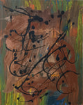 Original acrylic painting abstract multi colors 16x20