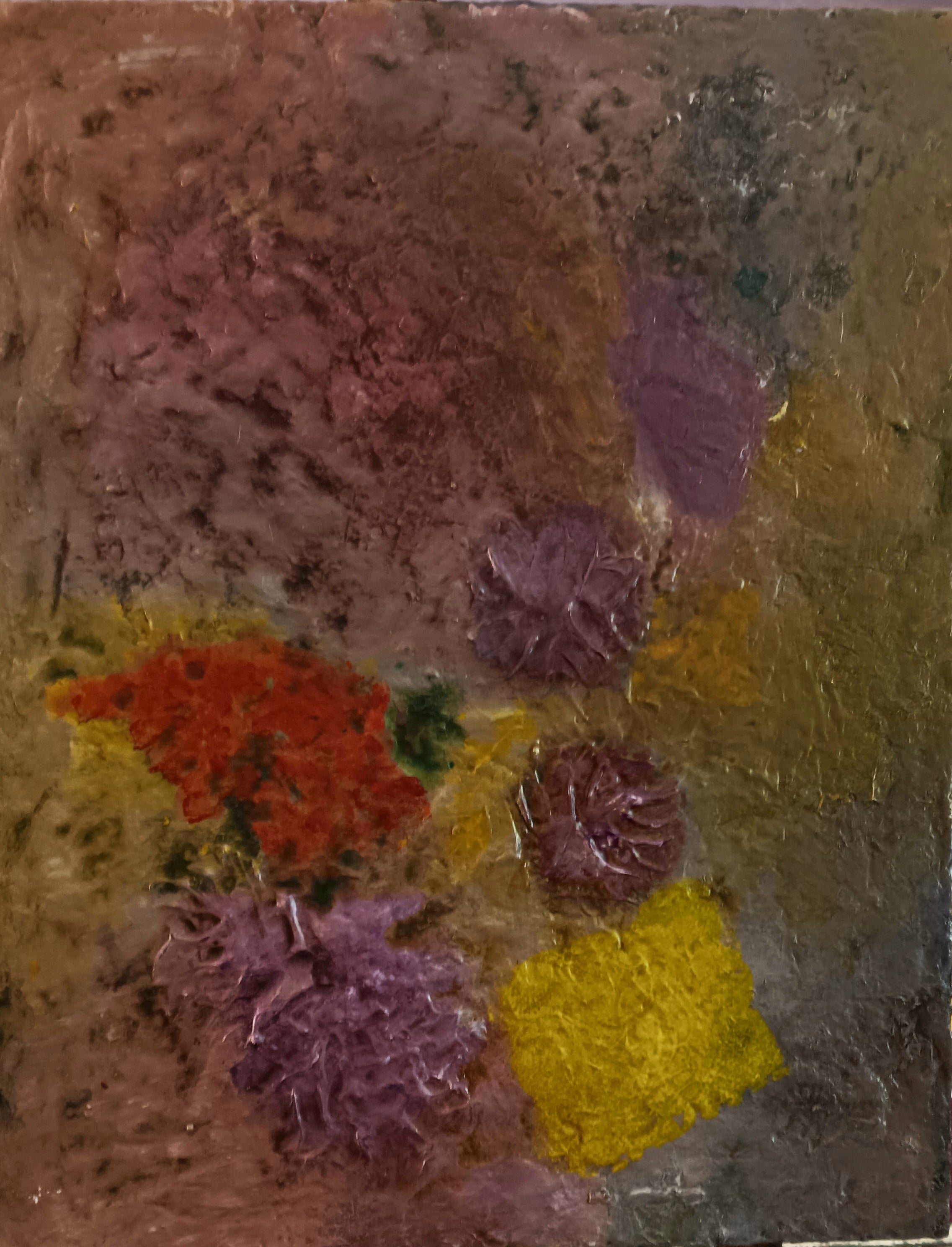 Original acrylic painting florals impressionism impasto 16x20