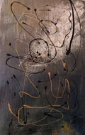 Original acrylic and gouchae abstract painting mod 19x30