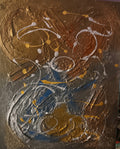 Original acrylic painting abstract impasto circles