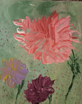 Original acrylic painting abstract flowers