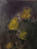 Original acrylic painting yellow roses on canvas