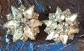 Earrings clipon rhinestone flower