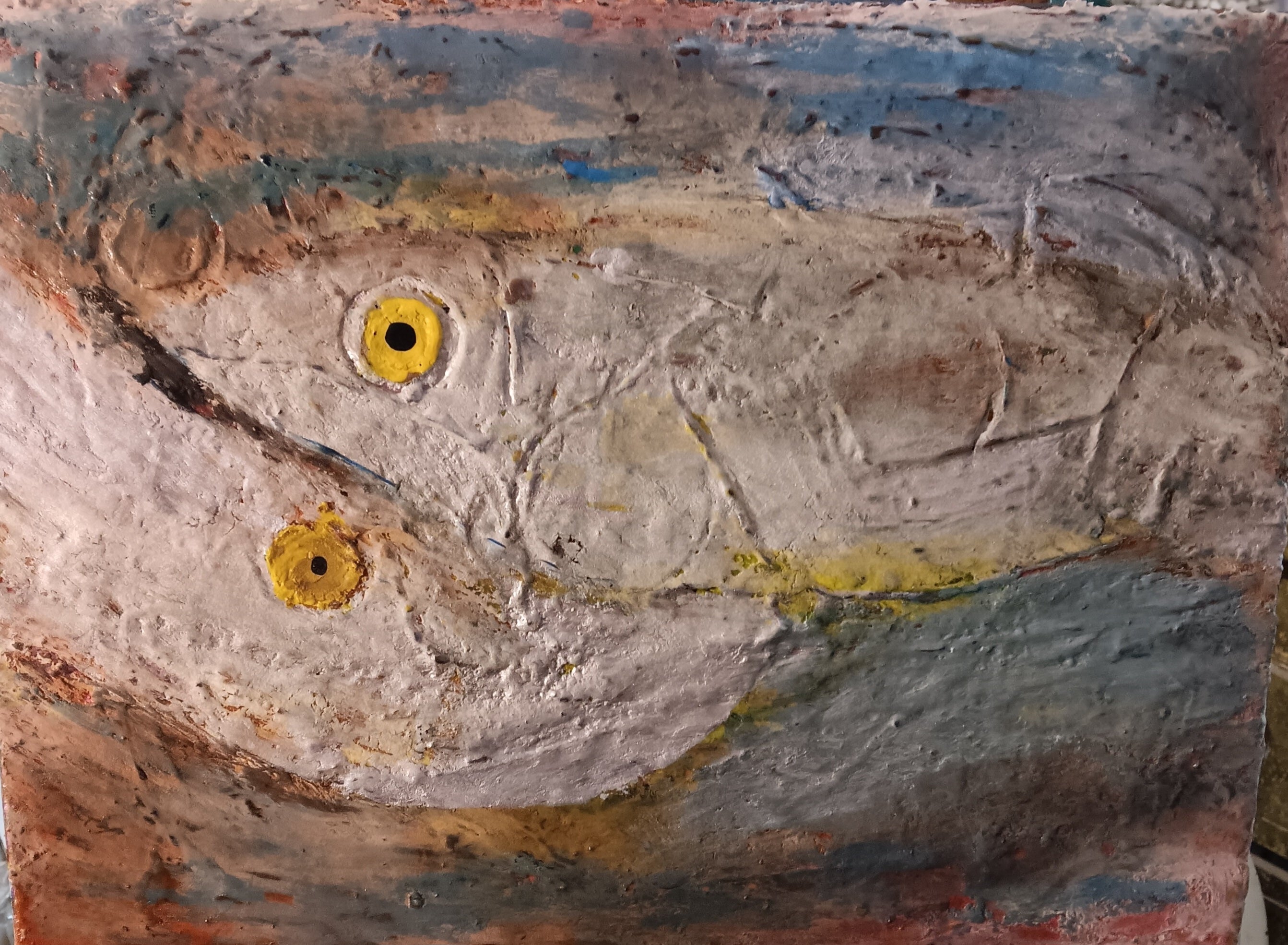 Original acrylic painting by Bonnie fish in the water