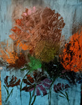 Original acrylic painting by Bonnie  scrape flowers