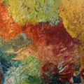 Original acrylic painting abstract impasto on board