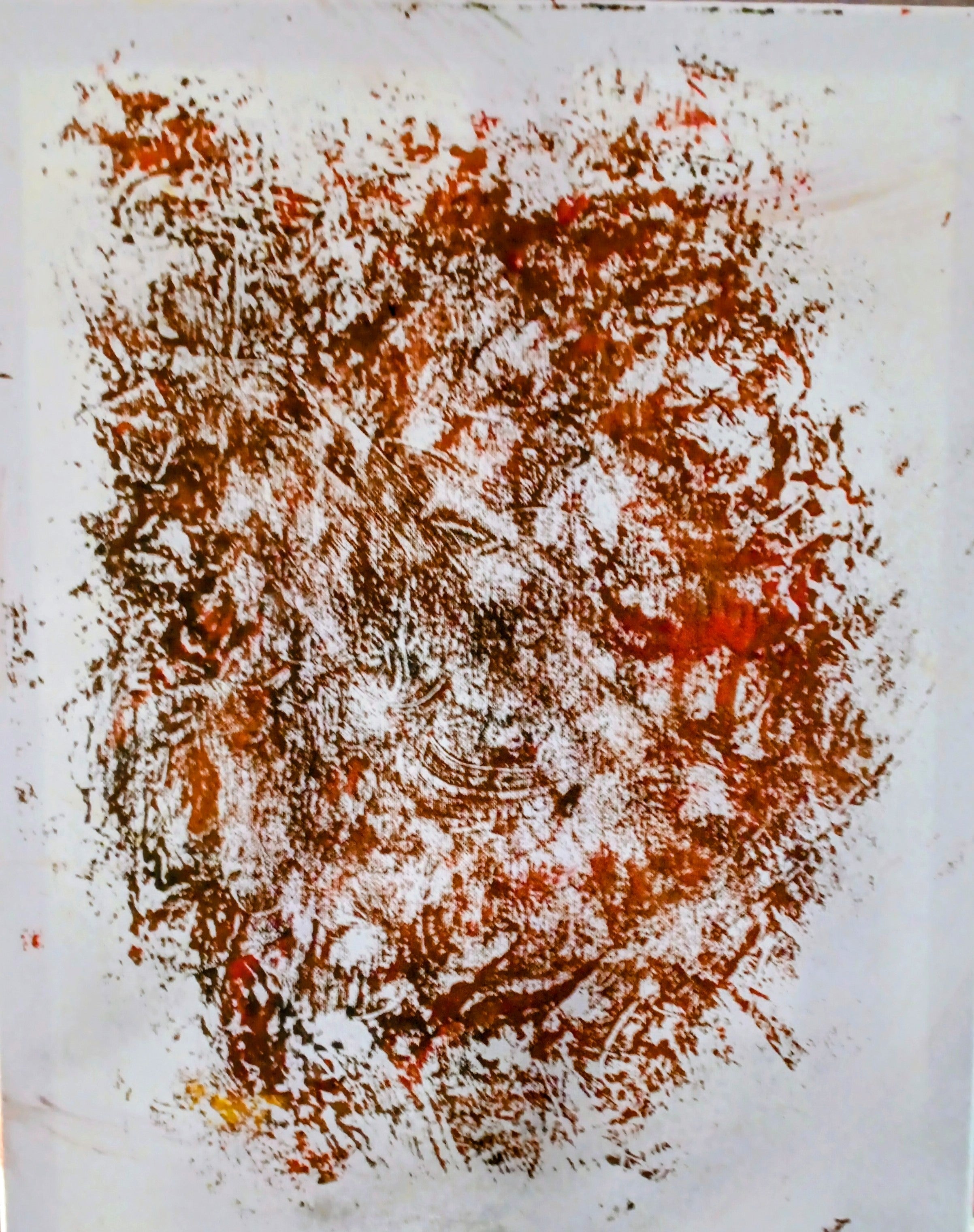 Original acrylic painting abstract in browns on canvas 16x20