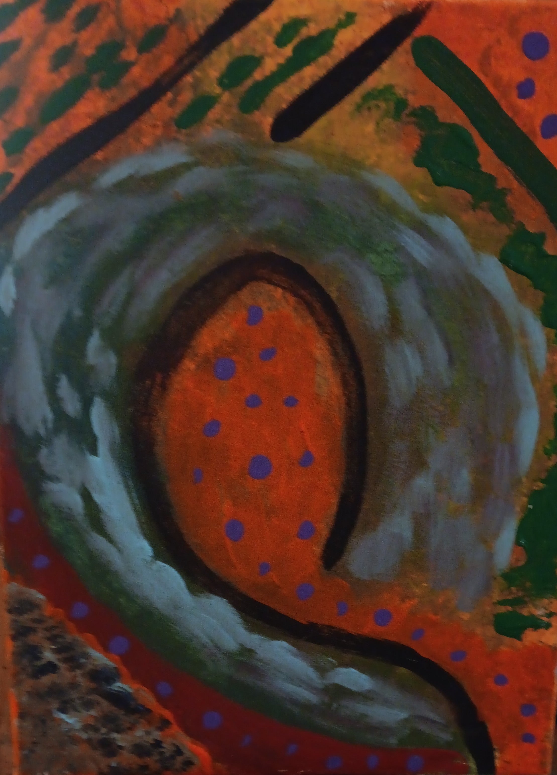 Original acrylic painting abstract multi color